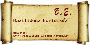 Bazilidesz Euridiké névjegykártya